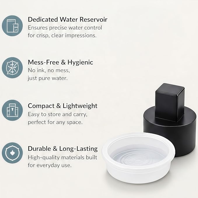 Toilet Paper Stamp Seal Press with Water Reservoir, Palm Tree | Palm Tree stamp, 1.18 in toilet tissue embosser for guest baths, rentals, hotels, staging