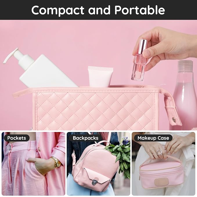 Segbeauty 10ML Refillable Perfume Bottle, 10 Packs Fine Mist Atomizer Sprayer, Empty Glass Spray Bottle Mini Portable Travel Atomizer for Toiletries, Fragrance Scent Pump Dispenser