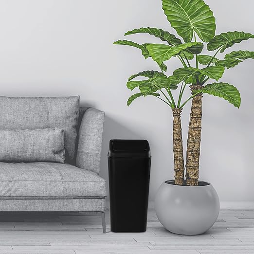 Gloreen 16 L Slim Garbage Can with Swing Lid, 4 Gallon Plastic Waste Basket
