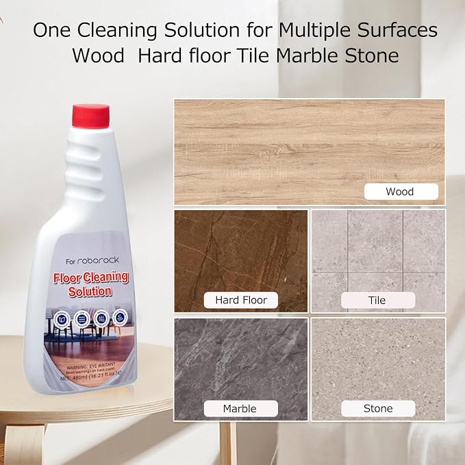 Cleaner Solution for Roborock Cleaning Solution Bluebell Scented, Deep Clean Residue & Streak Free for Hardwood Multi Surface, Compatible with Roborock Saros 10/10R/Z70, Q7 Q8 Q10 S7 S8 Qrevo Series