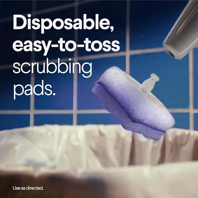 Clorox Scentiva ToiletWand Refills, Lavender and Jasmine, 10 Count | Disposable Toilet Brush Scrubbing Pads, Eliminates Hard Water and Lime Stains 2X Better than a Manual Brush