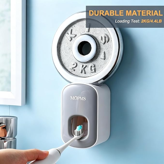 MOPMS Automatic Toothpaste Dispenser Wall Mounted for Kids and Adult 1Pcs | Automatic Toothpaste Squeezer Holder for Bathrooms