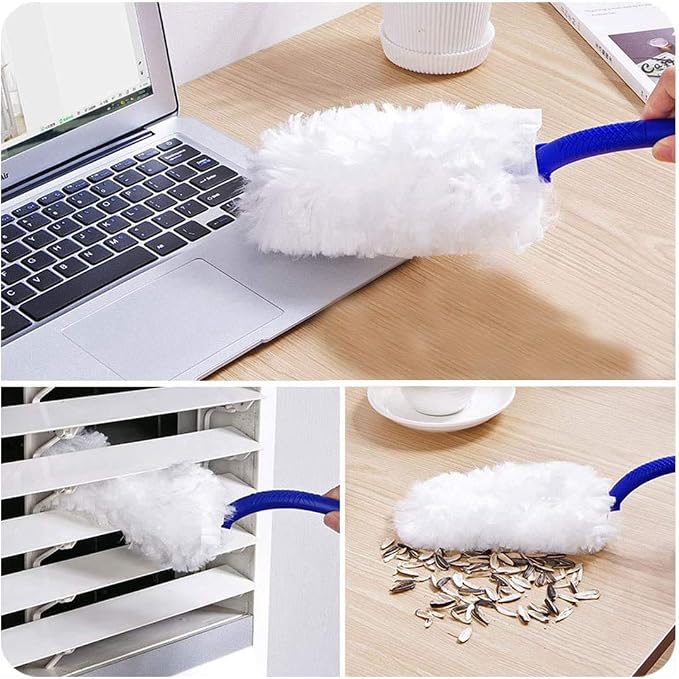 360 Degree Dusters Multi Surface Duster Refills Kit Extender Handle (1 Long Handle to + 1 Short Handle + 12 Duster Refills)