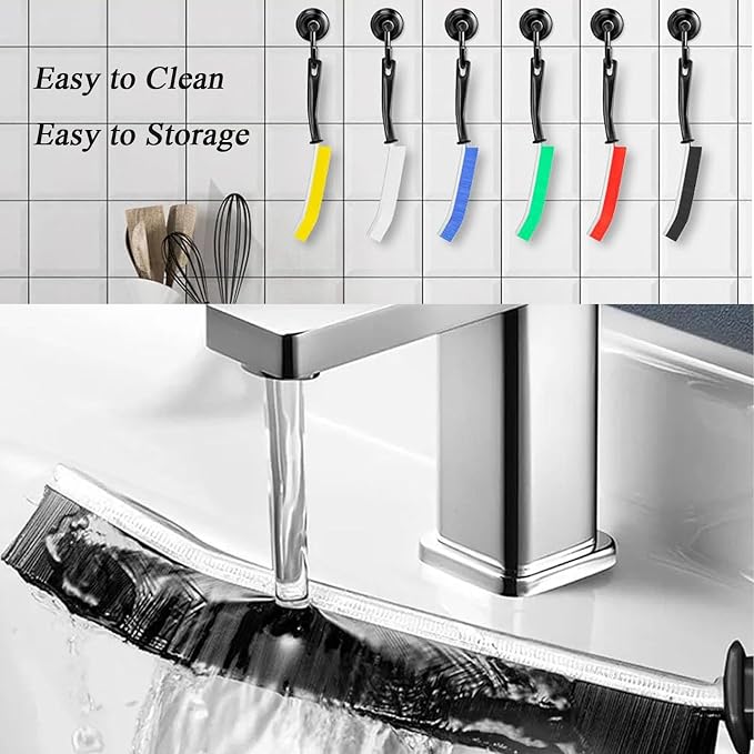TuTuYa 11PCS Cleaning Brush Set, Deep Cleaning Groove Gap Cleaning Tool | Remove Stubborn Dirt, Crevice Brush Reach into Deep and Narrow Space, Right-angel Brush and Wire Brush Design for Kitchen