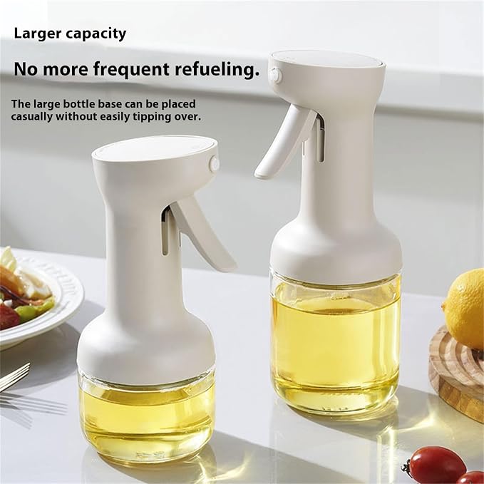 Glass Oil Sprayer Bottle with Drip-Free Nozzle, 450ml yellow | Pressurized Silicone Pumps for Accurate Liquid Seasoning Distribution and Multipurpose Kitchen Applications