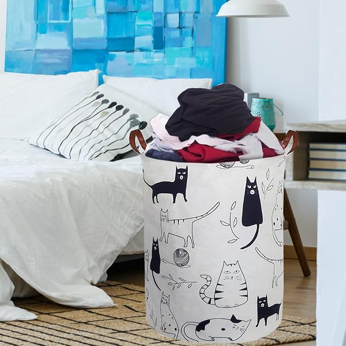 Collapsible Laundry Basket in Bedroom Waterproof Laundry Hamper in Bathroom Large Laundry Bag in College Dormitory Cloakroom Livingroom Nursery Organizer Toy Bin