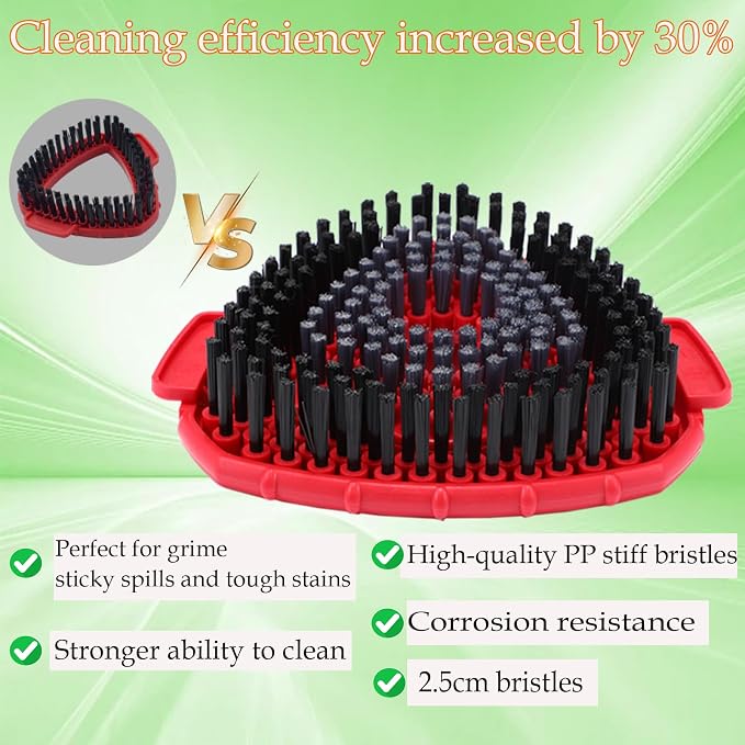 RinseClean Spin Mop Replacement Head Spin Mop Refills for O-Cedar RinseClean Microfiber Spin Mops 2-Tank System, 2 Microfiber Mop Refills, 1 Triangle Head Cover, 1 Scrubber Head and Handle for Ocedar