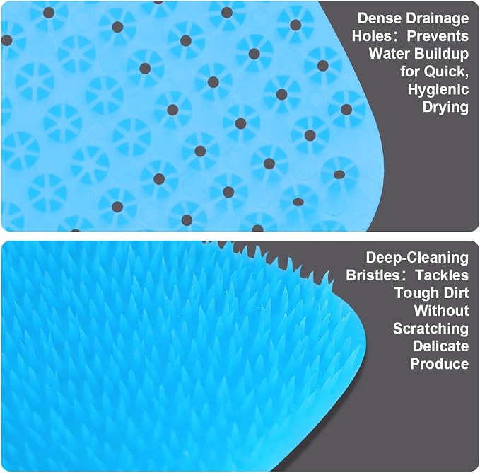 3-Pack Egg Washer, Egg Cleaner Scrubber for Fresh Eggs, and Vegetable Scrubber & Dish Brush Set - Flexible Vegetable Fruit Brush for Potato, Lemon, Cucumber, Cleaning Tools for Kitchen Sink