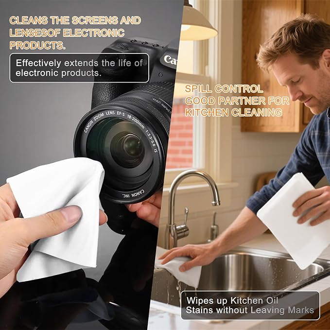 Microfiber Cloths 9"x9"(50 Pcs,200GSM) | Superfine Lint Free Cloths,Cleaning and Drying Cloths,Reusable Ultra Absorbent,for All Surface Types