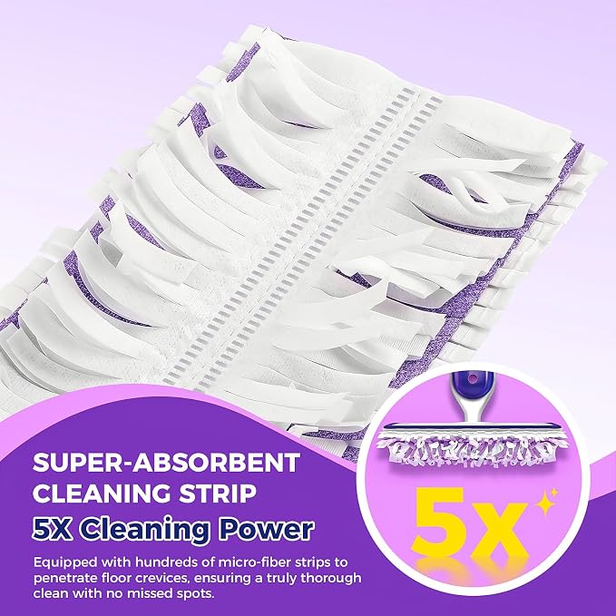 50PCS Disposable Power Mop Pads for Swiffer Power Mop | Disposable Spray Wet Pads Refill for Swiffer Powermop, Household Wet & Dry Mops Pads for Multi-Surface Floors Cleaning