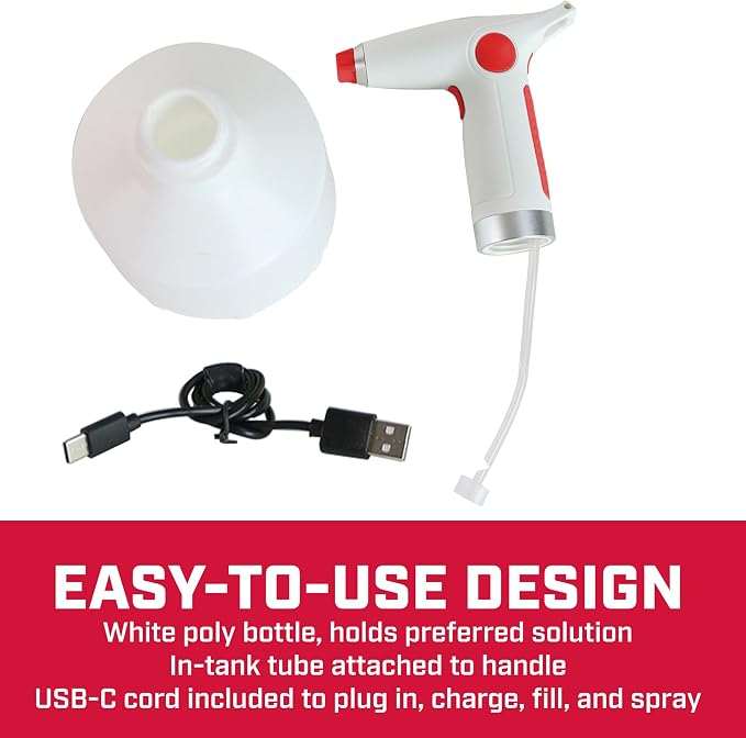 CHAPIN 34-Oz Battery Powered Sprayer with Continuous Spray | Adjustable nozzle for fine mist, spot spraying and targeted plant care