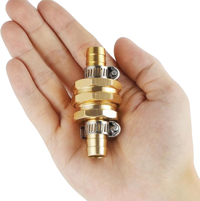 3 Set Garden Hose Repair Connector Kit, Fit for 1/2" Garden Hose Fitting | 1/2" Barb x 3/4" GHT Garden Hose Adapter/Fittings, Water Hose Repair Kit with Clamps
