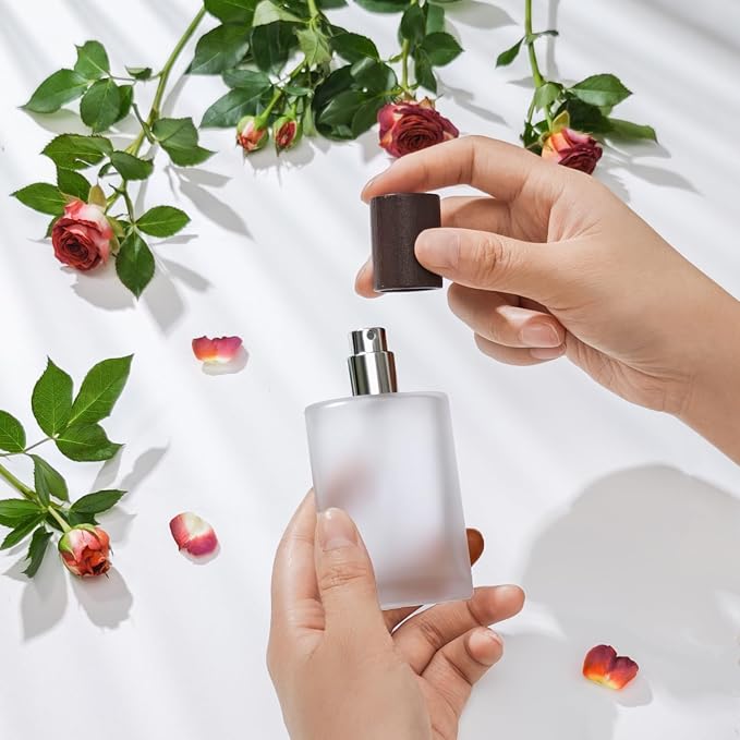 50ml/1.7 Oz Glass Spray Bottle Perfume Atomizer Empty Refillable | Perfume Travel Spray Bottle,Fine Mist Cologne Perfume Container with 3 Kinds of Dispenser