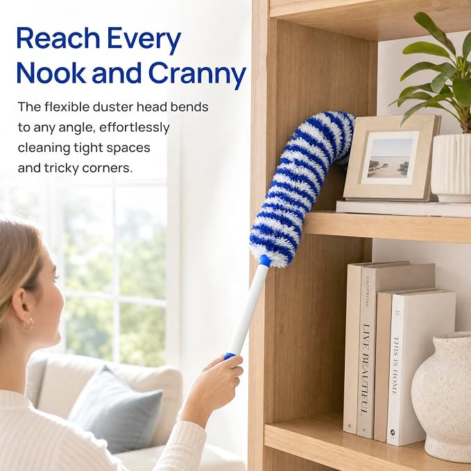 Microfiber Dusters for Cleaning, Washable Feather Duster for Household Cleaning, Car Cleaning, Office Cleaning