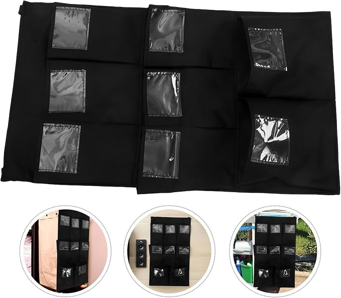 Cleaning Cart Bag with Independent Compartments for Janitorial Use | Portable Foldable Design, Wear and Tear Resistant Construction, Highdensity Trash Collecting Bag Material for Shopping Cart
