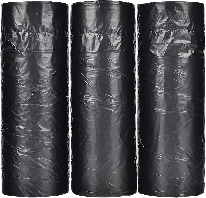 15 Gallon Drawstring Trash Bags, 102 Count, Black | Large, Heavy Duty, Thicken Plastic Tall Kitchen Garbage Bags for Kitchen Office Lawn Yard