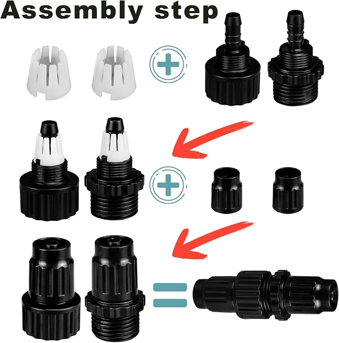 8 Pack Expandable Hose Repair Kit, Plastic Flex Hose Repair Kit Hose Female Male Connectors Accessories, Repair Connectors Will Repair ¾ Flex Hose Repair Kit. and Quickly