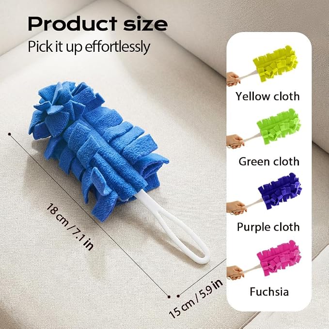 Reusable Duster Refills, 2026 Update Fleece Duster Refill Reusable Dusters for Cleaning, Washable Electrostatic Duster Refills Cleaning Pads Tools for Home, Blinds, Car, Furniture (10)