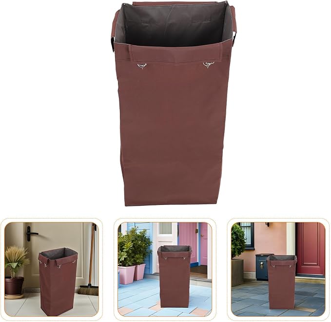 ULTECHNOVO Large Capacity Cleaning Organizer Tote Bag for Housekeeping Cart, Portable Canvas Utility Bag with Iron Hooks, Easy to Install and Convenient Access for Home and Office Use