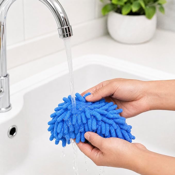 2 Pack Microfiber Duster for Cleaning, Hand Washable Dusters, Extendable Pole, Detachable Cleaning Supplies for Car, Ceiling Fan, Window, Furniture, Office