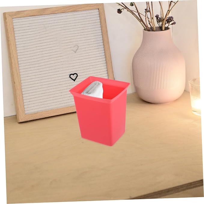 Alipis Plastic Shower Organizer Bin Stackable Utility Basket for Cleaning Supplies and Bathroom Essentials Portable Red Storage for Housekeeping Tasks