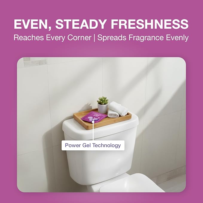 AER Power Pocket Berry Rush Solid Gel Air Freshener, Pack of 6 | Long-lasting solid gel air freshener for the entire home; fresh Berry Rush scent