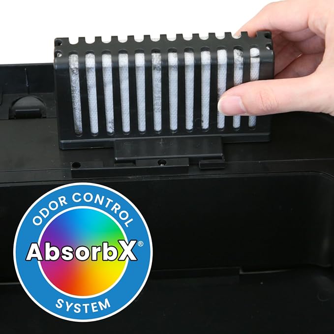 iTouchless AbsorbX 2-Pack Trash Can Odor Filter - Natural Activated Charcoal Deodorizer for Kitchen, Nursery & Office - Fits 8 Gallon & Larger iTouchless Cans