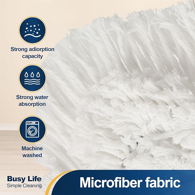 Yocada 36 inch Commercial Dust Mop Industrial Floor Mop 59 Inch Long | for Cleaning Office Garage Hardwood Warehouse Factory Mall Deck Total 2 Pads