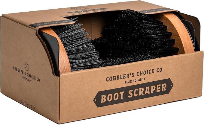 Cobbler's Choice Boot Scraper - Outdoor Shoe Scrubber Cleaner Brush - Weather Industrial - Heavy Duty