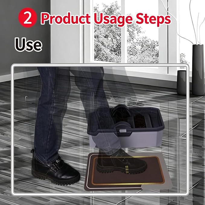 Outdoor Boot Scrubber & Shoe Cleaner - Non-Electric Mud & Dirt Removal Brush with Water Tank, Separate Design for Indoor/Outdoor Use, Footwear Types