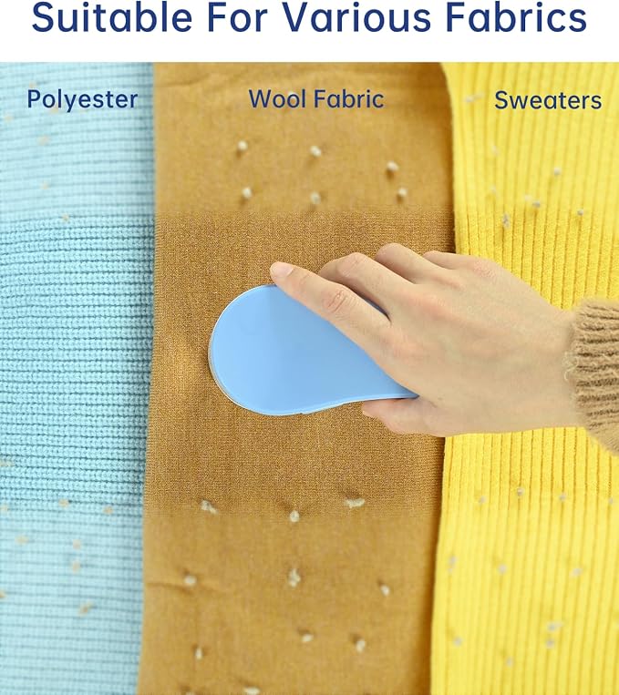 Fabric Shaver, Electric Lint Remover for Clothes & Furniture, Sweater Shaver & Pilling Remover, Depiller with 2 Extra Blades Included, Lint Shaver for Clothing - Battery Operated