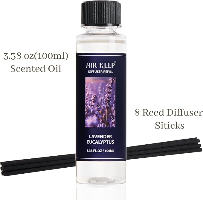 Reed Diffuser Oil Refill/Jasmine Lily/3.38 oz / 1 Pack/Air Freshener & Aromatherapy Essential Oil Blend for Home Fragrance – Scented Refill Oil for Bathroom, Bedroom & Home Decor
