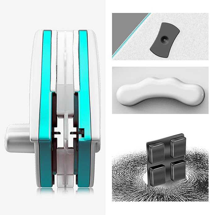PUCHEN Double Sided Magnetic Window Cleaner, Magnetic Window Cleaning Brush, Window Wipers For Glass, Window Cleaning Tools Glasses Cleaner Cleaning Brush for High Windows