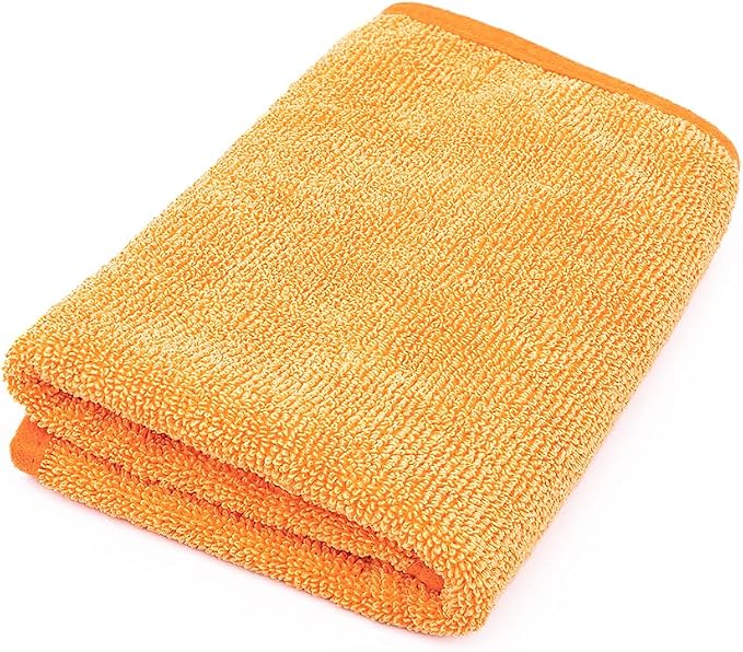 The Rag Company - Premium FTW Microfiber Cleaning Towels for Glass, Windows, Mirrors, Polished Surfaces - Streak-Free, Scratchless, 16" x16”, Orange, 3-Pack