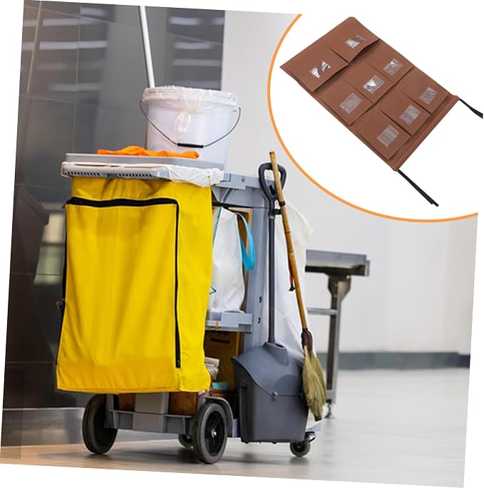 Heavy Duty Cleaning Cart Bag with Oxford Multipurpose Organizer for Housekeeping Carts Efficient Trash Bag Storage for Hotels and Offices and Portable Design