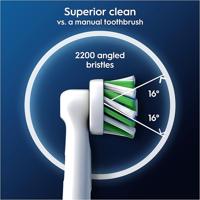 Oral B Cross Action Electric Toothbrush Replacement Brush Heads Refill, 4Count
