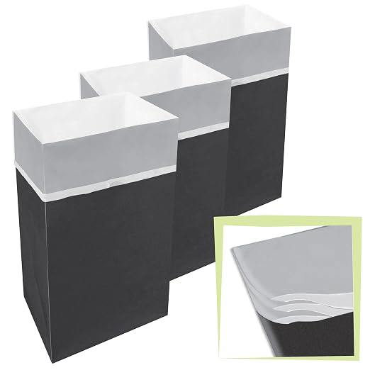 Clean Cubes 30 Gallon Multi-Liner Pop-Up Trash Cans, 3-Pack (Black) | 3 Stacked Liners Per Bin, 9 Uses Per Pack, Swap Liners Without Touching Trash, No Assembly, Designed to Be Seen, Not Hidden