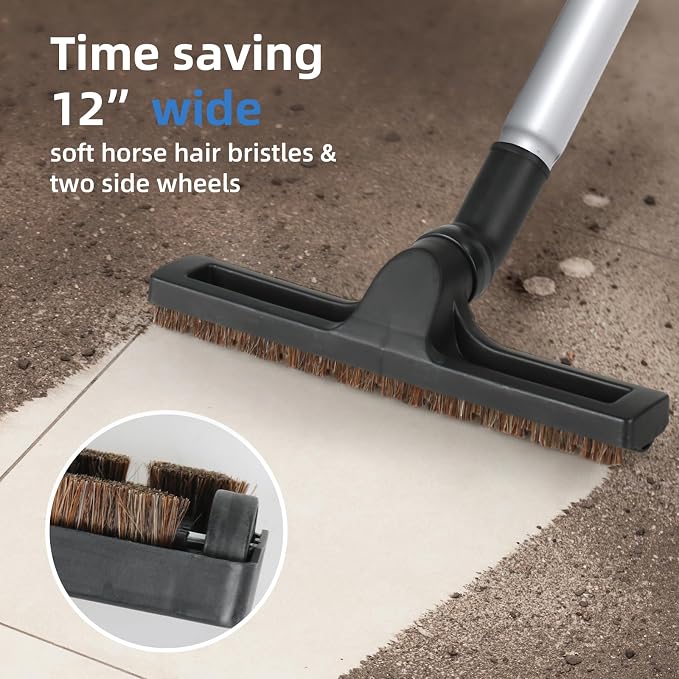 Hardwood Floor Brush Vacuum Attachment Compatible with Shark Corded Stick Rocket HV301 HV322, 1-1/4" Horsehair Brush Accessory with Adapter (Hardfloor Brush)
