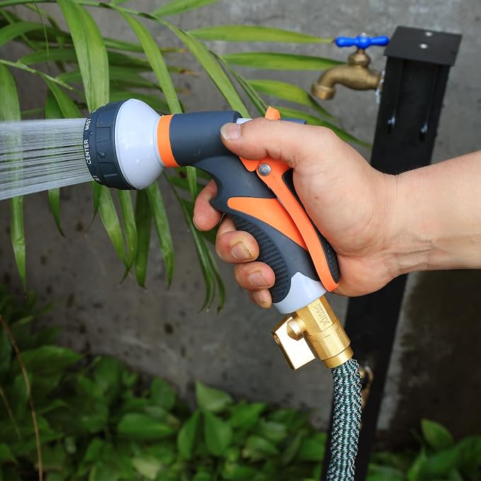UNWAVER Garden Expandable Telescopic Hose end Adapter with Shut Off Valve | Garden Retractable Hose Repair Kit fitting 2Set