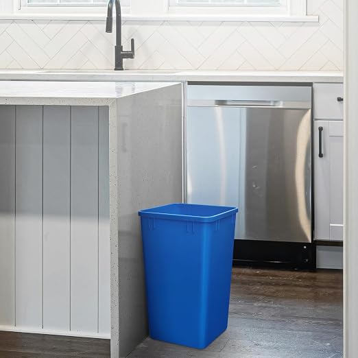 Rev-A-Shelf 27 qt Polymer Replacement Waste Container for Rev-A-Shelf Pullouts, Kitchen Cabinet Trash Can Recycle Bin, RV-1024-22-2, Blue, (2-Pack)