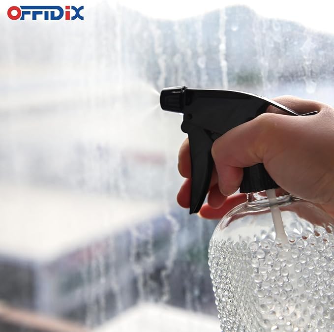 Clear Glass Plant Mister Watering Spray Bottle Adjustable Nozzle 13.5 oz | Fine Mist for Plants Glass Misters Bottle Handheld Pressure Watering Can 400ml Empty Vintage Mister for Indoor Outdoor Garden
