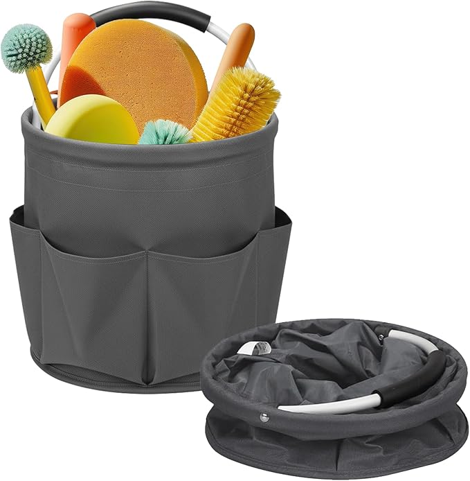 17L Cleaning Caddy for Cleaning Supplies with Handle,Cleaning Supplies Organizer Bucket for Home Garden
