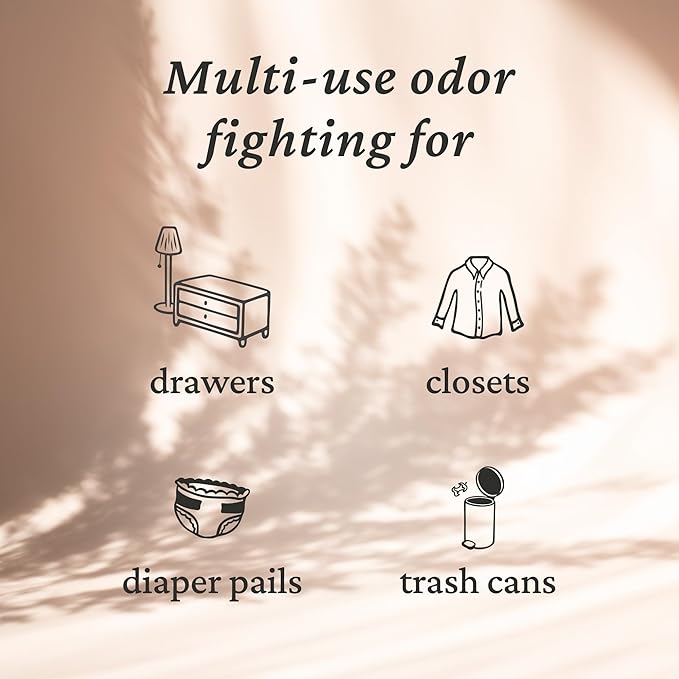 Fresh Wave Odor Eliminating Packs, 6-Pack with Pod Case, Lavender | Plant oil formula, Lasts 15-30 days, Closet and bathroom odor absorber, No plug-in needed, Fits trash cans and diaper pails