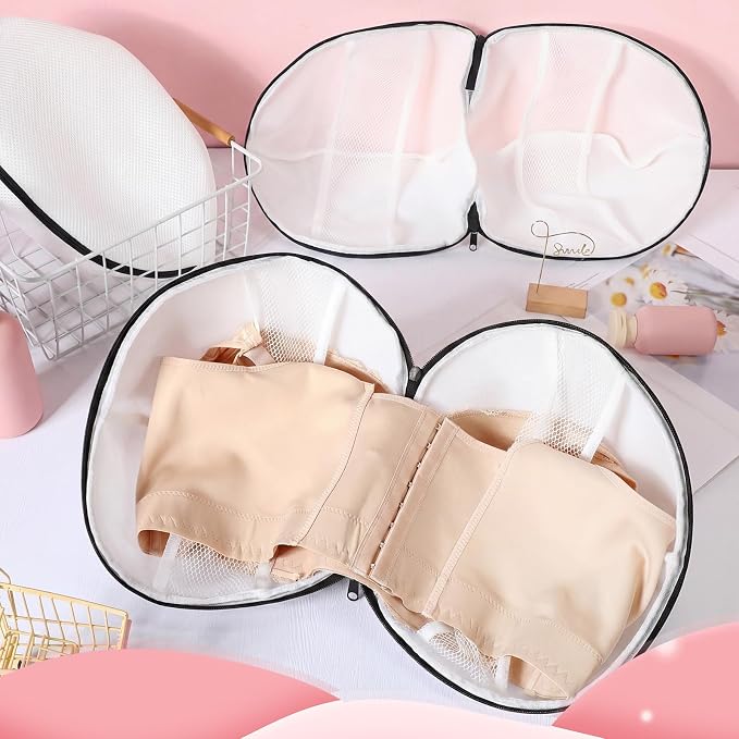 Shappy 6 Pcs Bra Washing Bag for Laundry Storage Women 11.81 Inch Black | Mesh Wash Lingerie, Zipper Design, Guard Bras Deforming Tearing, Reduce Colors Bleeding, Packing Trip, Comfortable Portable