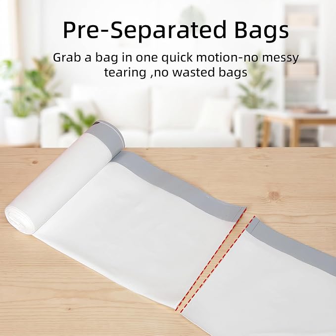 12 Gallon Drawstring Trash Bag,60 Counts Extra Strong Garbage Bags Fit Up to 8-12 Gallon Can,Thick Trash Can Liners for Kitchen & Household Use (12, Gallons)