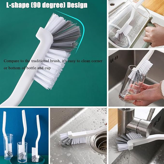 TuTuYa 11PCS Cleaning Brush Set, Deep Cleaning Groove Gap Cleaning Tool | Remove Stubborn Dirt, Crevice Brush Reach into Deep and Narrow Space, Right-angel Brush and Wire Brush Design for Kitchen