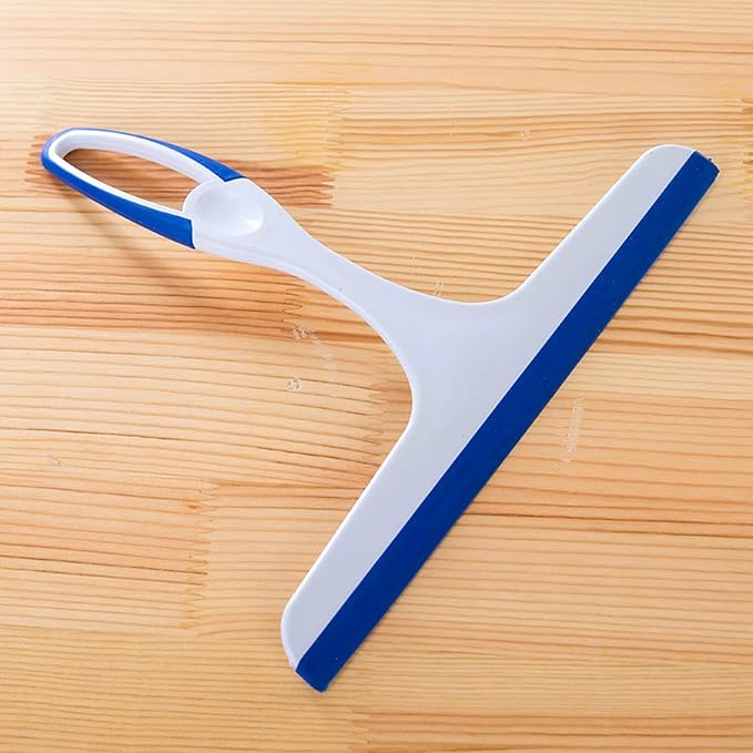 Shower Squeegee Window Glass Wiper Cleaner Heavy Duty Window Scrubber for Bathroom Kitchen Car Tool, Blue