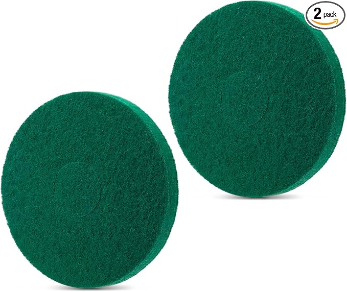12 Inch Cleaning Orbiter Pads 437.056 for Oreck 550MC Orbiter Floor Machine | Commercial Green Scrubbing Pad, Orbital Buffer Pats for Tile, Hardwood, Marble Floors