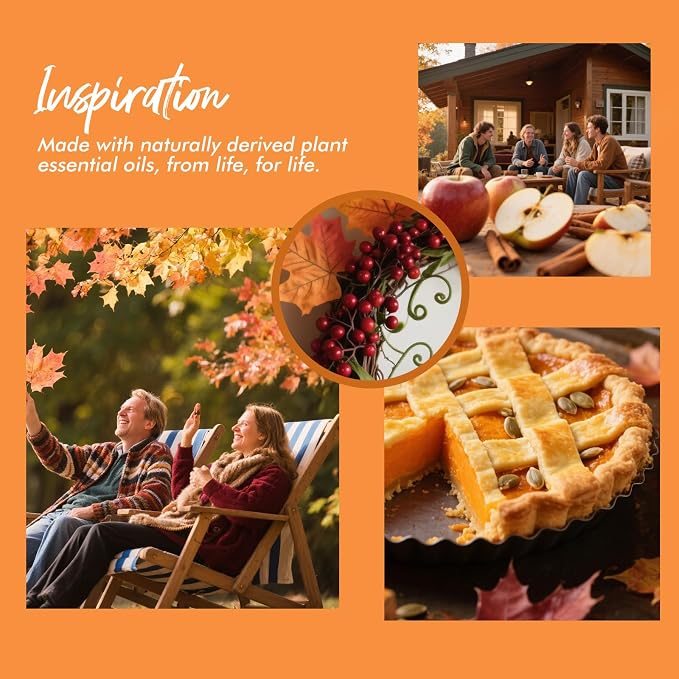 Fragrant Room Spray, Autumn, Apple Cinnamon, Pumpkin, 3 x 3.4 fl oz, Air Fresheners Odor Eliminator for Home, Bathroom, Concentrated Room Spray