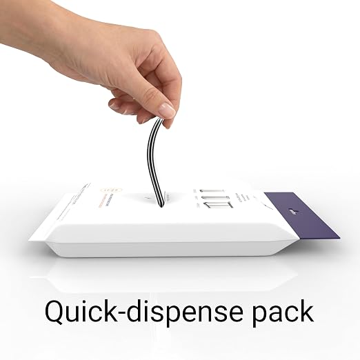 happimess 20-Count Lavender 8 Gal Drawstring Trash Bags, White, Pack of 5 | 30 Liters, Heavy Duty MDPE Plastic, Tear And Puncture Resistant, Tailored Custom Fit, Recyclable, Odor Control